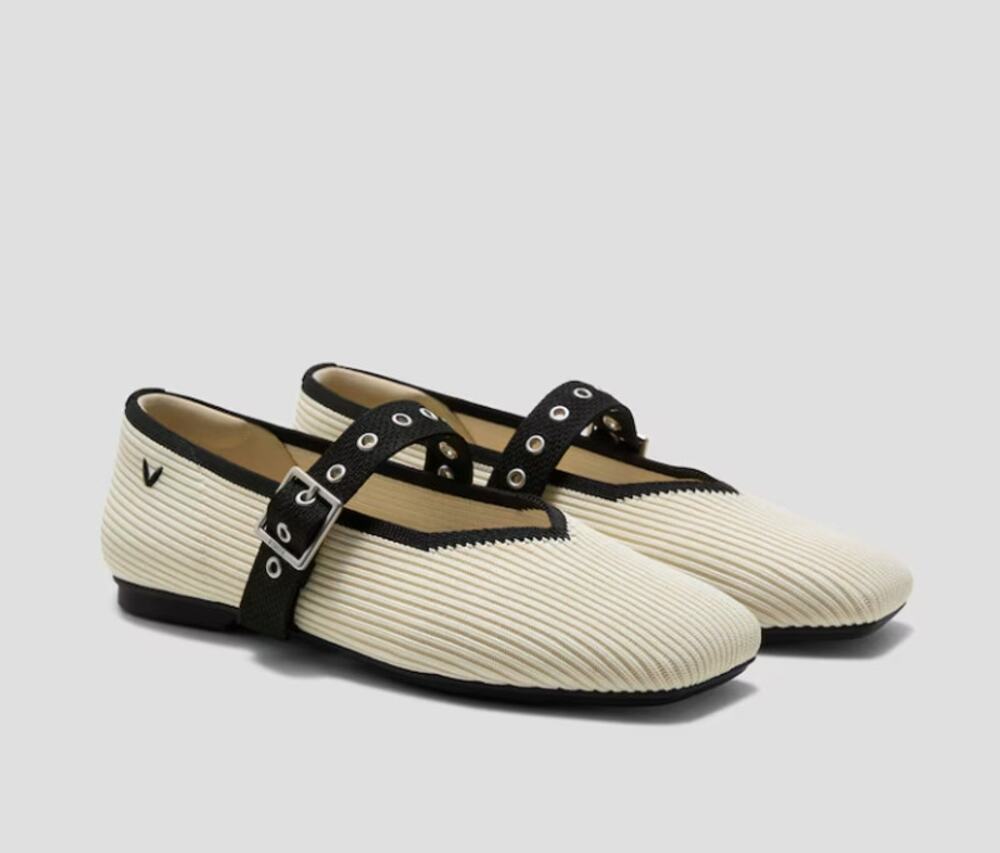Vivaia NWOB Square Toe Margot Mary Jane 3.0 Harvest Grain Knit EU 39.5 US 8.5-9